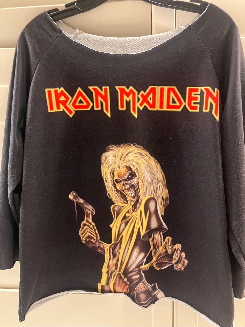 Iron Maiden Black Graphic Sweatshirt - Yellow & Red Logo